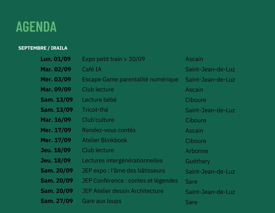 agenda de septembre recadré