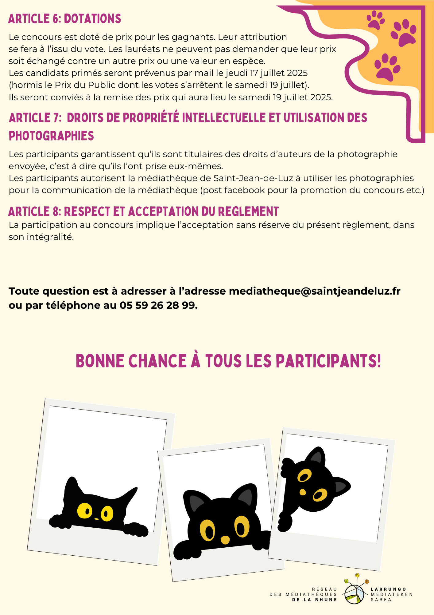réglement concours 2
